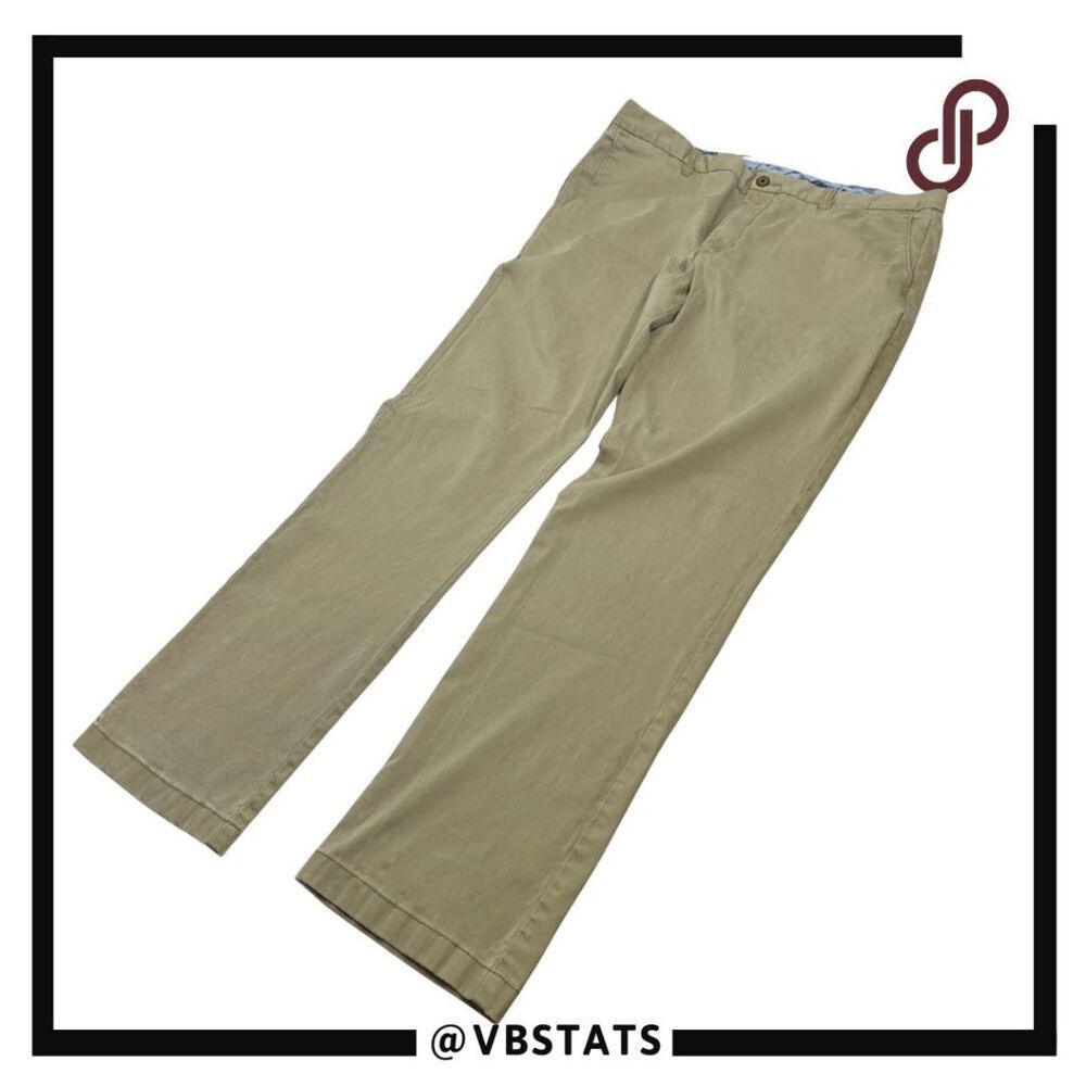 Tommy Bahama Men's Flat Front Straight Leg Chino Pants Tan Size‎ 38x34